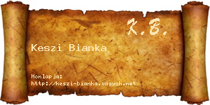 Keszi Bianka névjegykártya