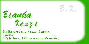 bianka keszi business card